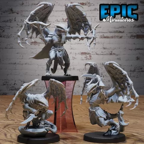 Draconian Rogue Set / Dragon Humanoid / Dragonmen / Dragonborn Army / Draconic Beast / Drake Creature / Dragonkin Encounter by Epic-Miniatures