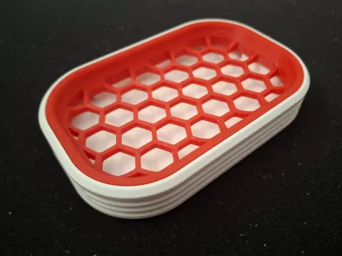 Modern looking soap holder
