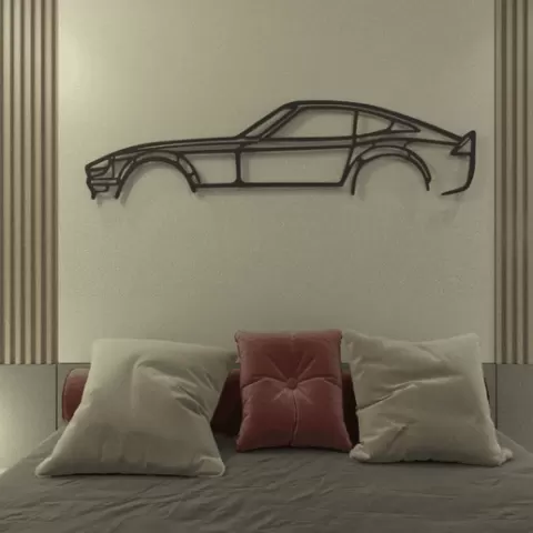 Datsun 240Z Fairlady Z Silhouette - Classic JDM Sports Car Wall Art - 3D & Vector Design OBJ + DWG