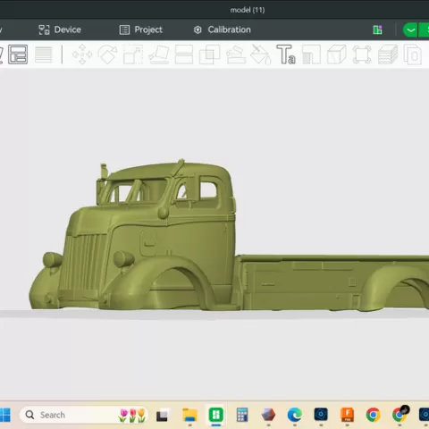 1947 Ford F-5 COE Cab Over Engine HD truck pickup, scale model, shells tyle cab, hollow interior, full bed, resin or fdm, scalable