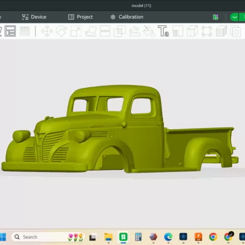 1941 PLYMOUTH PT125 PICKUP TRUCK, scale model, hollow shell, clean cab, rc,truck, crawler, scale build , display, resin and FDM printable, stl