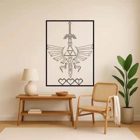 Link Triforce Wall Art Framed