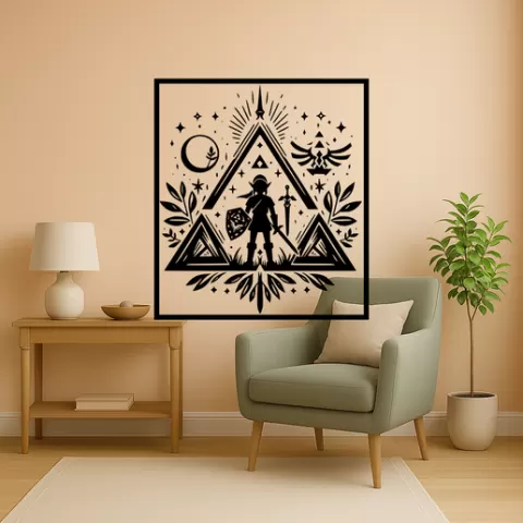 Link Triforce Wall Art Framed