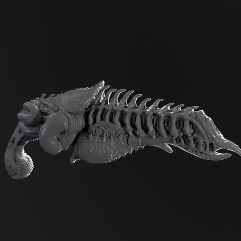 Alien Organic Biopistol – Giger-Style 3D Model Inspired by Scorn | Highly Detailed Biomechanical Horror for 3D Printing