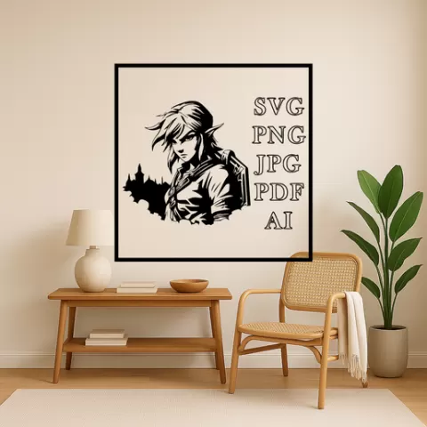 Link Gerudos Wig Wall Art Framed