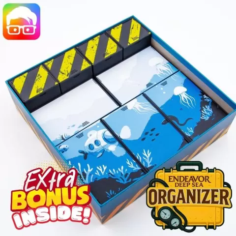 Endeavor Deep Sea board game organizer by @ammedia3d [tabletop board game inserts sku: ENDA001] by am-media.biz