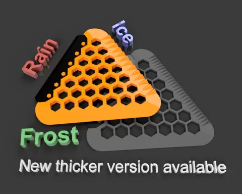 Hex Frost Ice Scraper with TPU Water Wiper