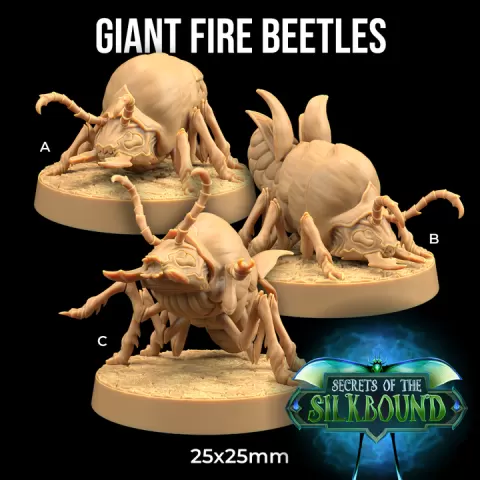 Giant Fire Beetles | PRESUPPORTED | Secrets of The Silkbound by The Dragon Trappers Lodge