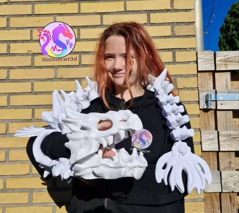 Skull Drake Hand Puppet (Personal Use)
