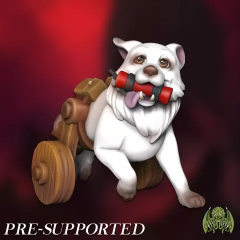 Fuse The Dog [PRE-SUPPORTED] Pet Companion Steampunk by Miniatures of Madness