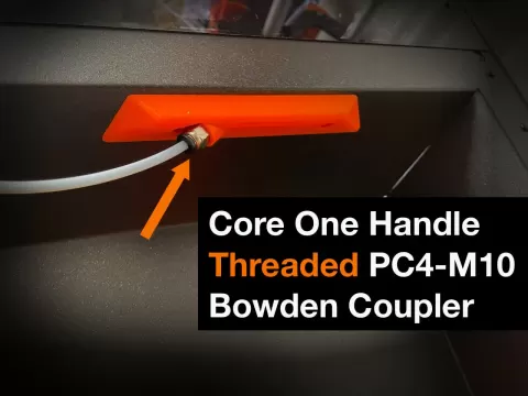 Prusa Core One PTFE Bowden Tube Connector Mod threaded (PC4-M10)