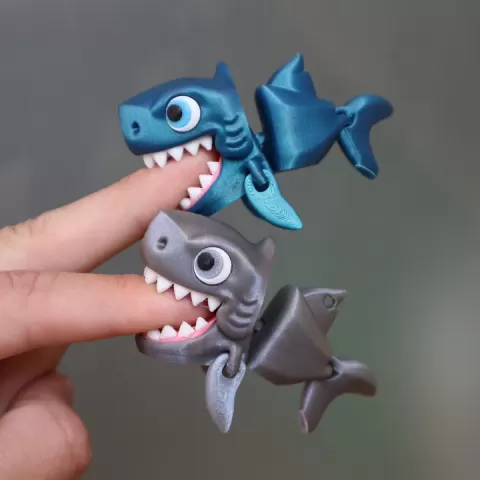 Biting Shark (Multipart print) by Myron