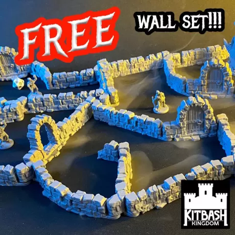 The Depths of Talonreach - Free Dungeon Walls by kitbash kingdom