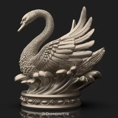 Swan Sculpture by Dmitry Tishchenkov