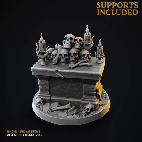 Altar of the Veilbound - Echo Art - Cult Of The Black Veil by Echo Art Studios