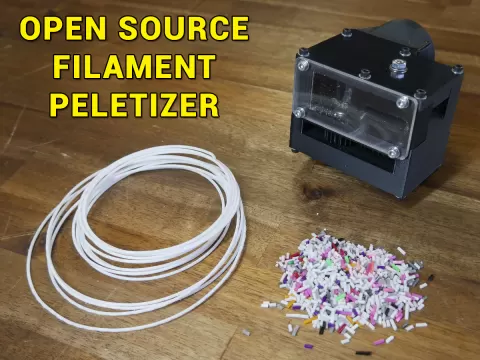 Self feeding open source filament pelletizer