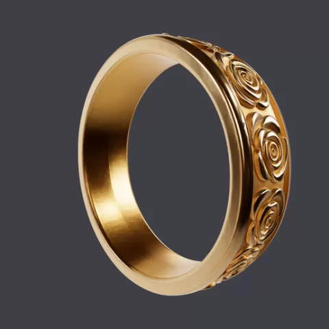 Rose Ring 23 STL File for 3D Printing
