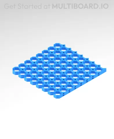 8x8 MU - Right Grid Interfitted - MultiBoard Octagon Plate - x2 Ironing Stack