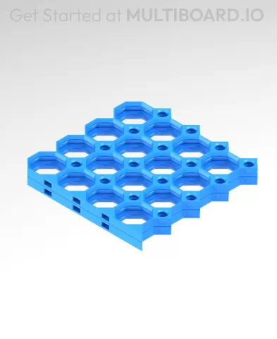 4x4 MU - Bottom Grid Interfitted - MultiBoard Octagon Plate - x2 Ironing Stack