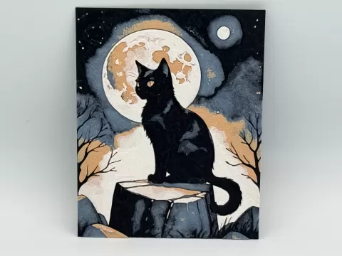 Cat in the Moonlight Hueforge