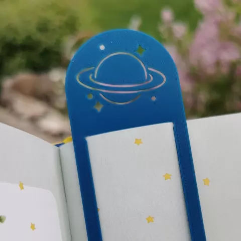 Saturn style planet bookmark