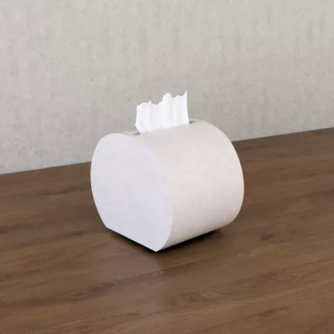 caja para pañuelos o papel de baño minimalista decoracion cuadrado hogar figura organica