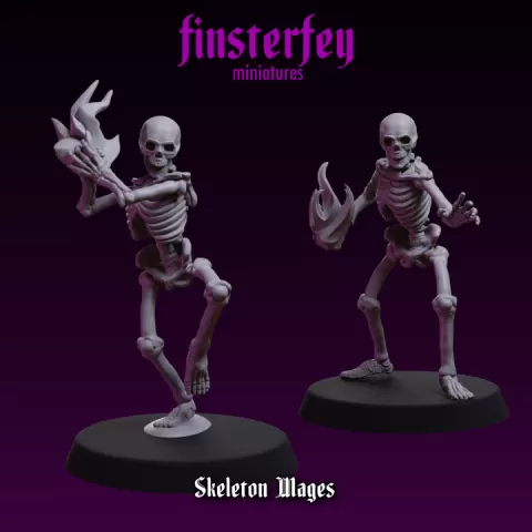 Skeleton Specialists: Skeleton Mages (Bundle) by finsterfey