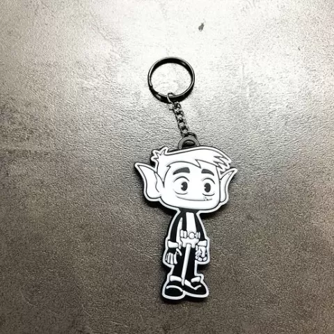 Beast Boy-inspired keychain