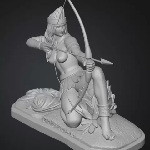 Cabocla Juremeira – Escultura espiritual tribal (STL para impresión 3D)