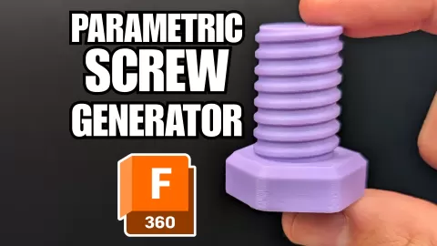 3D Printable Screw Generator for Fusion 360 (Optimized Threads)