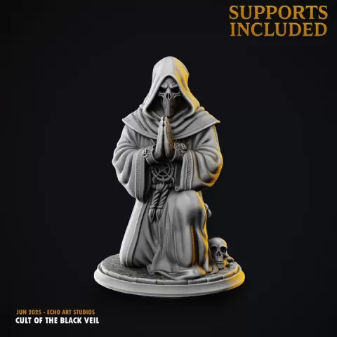 The praying cultist - Echo Art - Cult Of The Black Veil by Echo Art Studios
