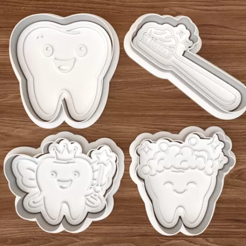 Tooth Cookie Cutter Set