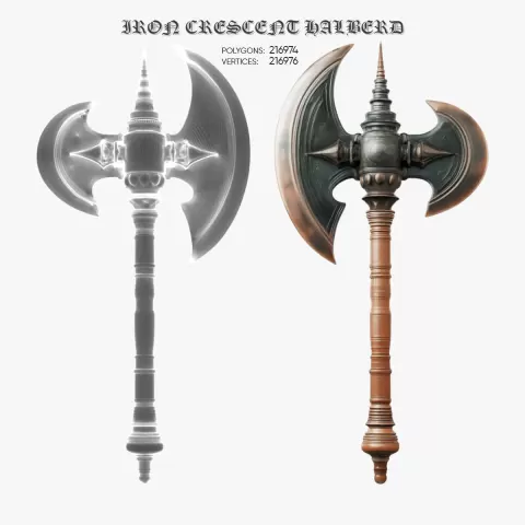 Iron Crescent Halberd