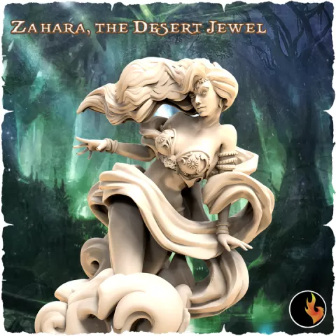 Zahara Genie Enchantress Sorceress Genie - 75mm by Ravi Sampath