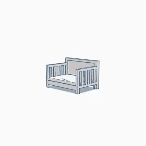 Baby Crib 3D Model – STL, OBJ, FBX – Digital Download for Miniature Scenes & 3D Printing by Miniatures4Life