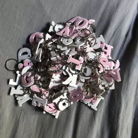 Letter Keychain batch – Minimalist Initial Keyring