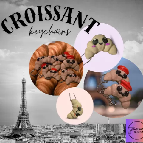 Croissant Keychains