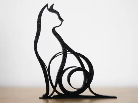 Artistic Cat Statue / Silhouette / Wall Art