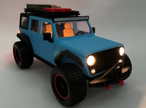 JEEP WRANGLER - SCALE 1:12 (WITH LIGHTS)