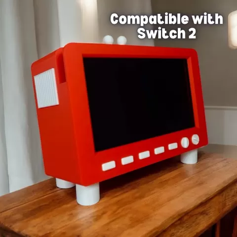 Mini TV Stand Compatible with Switch 2 by MysticMesh3D