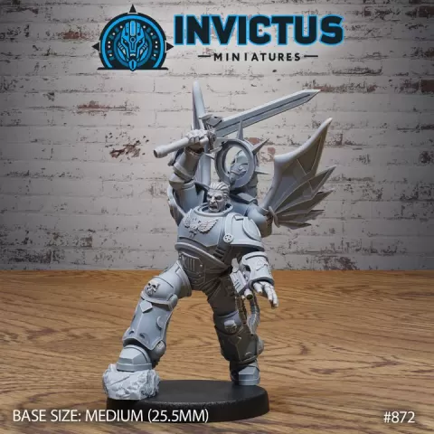 Veteran Inquisitor Sword / Holy Space Warrior / Galactic Soldier / Heavenly Cosmic Battle Robot / Magical Power Fighter / Technology Divine Celestial / Sci-Fi Encounter by Epic-Miniatures