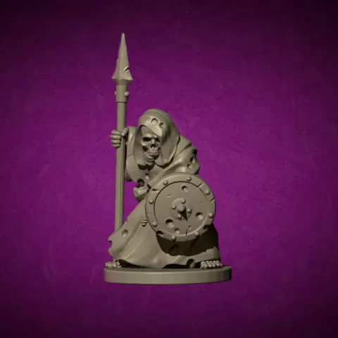 Warrior skeleton (Dungeon) by MOMminiatures