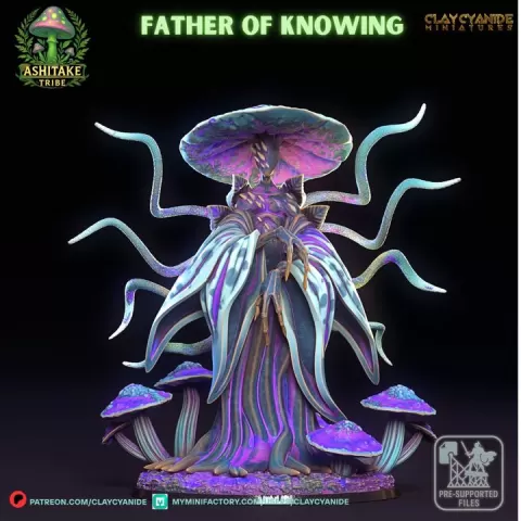Father of Knowing, Supreme Mushroom Guardian of North by Clay Cyanide Miniatures