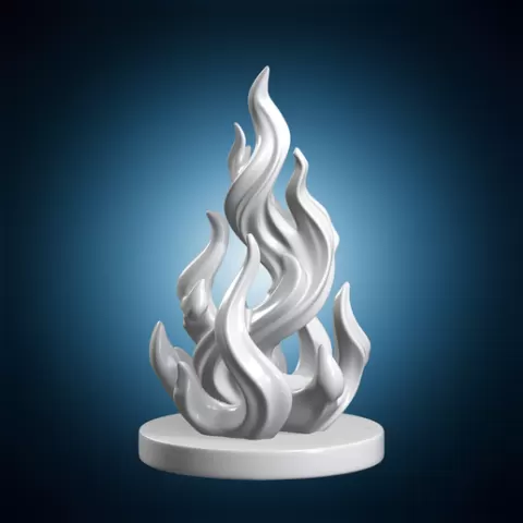 Abstract Flame Sculpture 3D Print Model