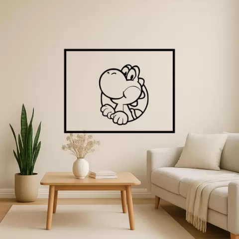 Mario Yoshi Wall Art Framed