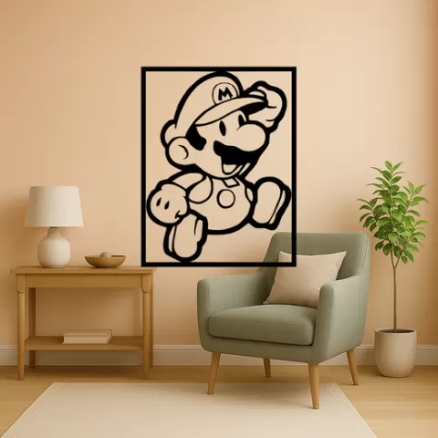 Mario Yoshi Wall Art Framed