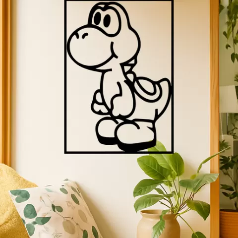 Mario Yoshi Wall Art Framed