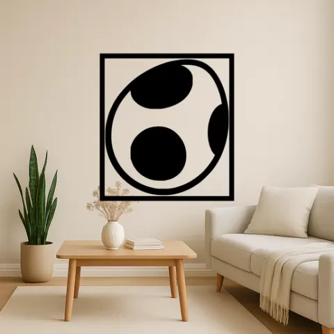 Mario Yoshi Wall Art Framed