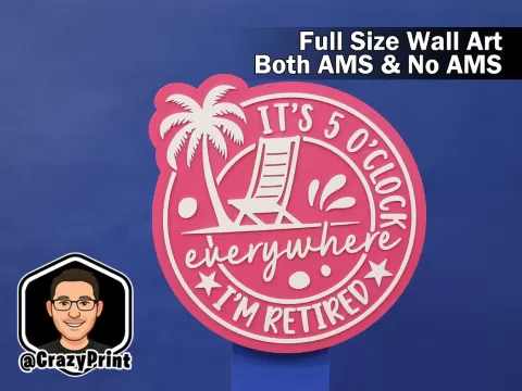 Funny Retirement wall art / Sign -No AMS