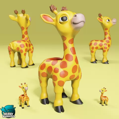 Giraffe Cute Pot / Flower Bowl / Vase Decoration / Pen Holder / Item Container Box / Plant Vessel / Desk Organizer by Bendy Buddies